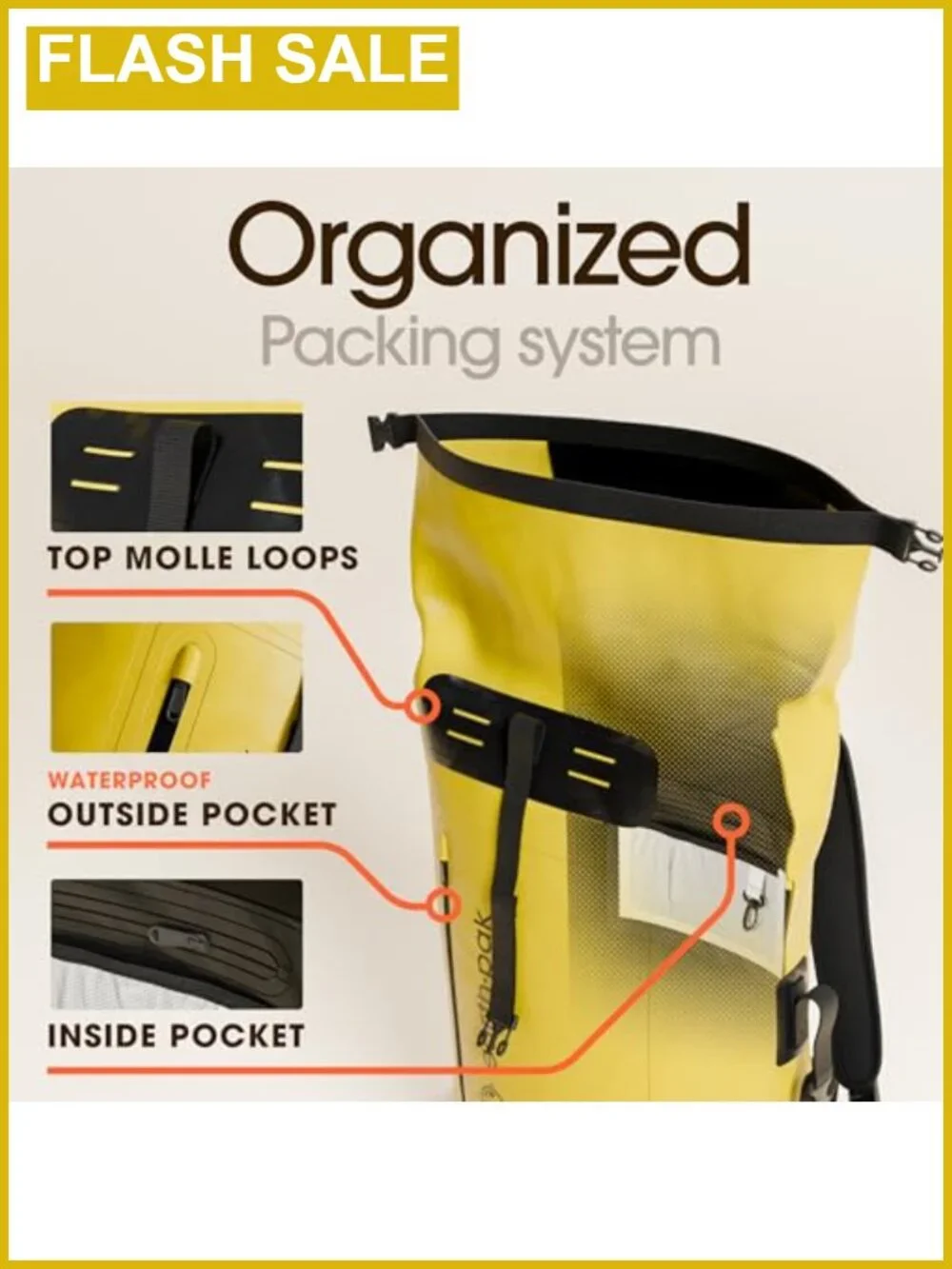 Waterproof Dry Bag Backpack 35L Kayaking Boating Fishing Rafting